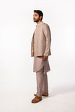 MAUVE EMBROIDERED KURTA WITH MAUVE EMBROIDERED BUNDI