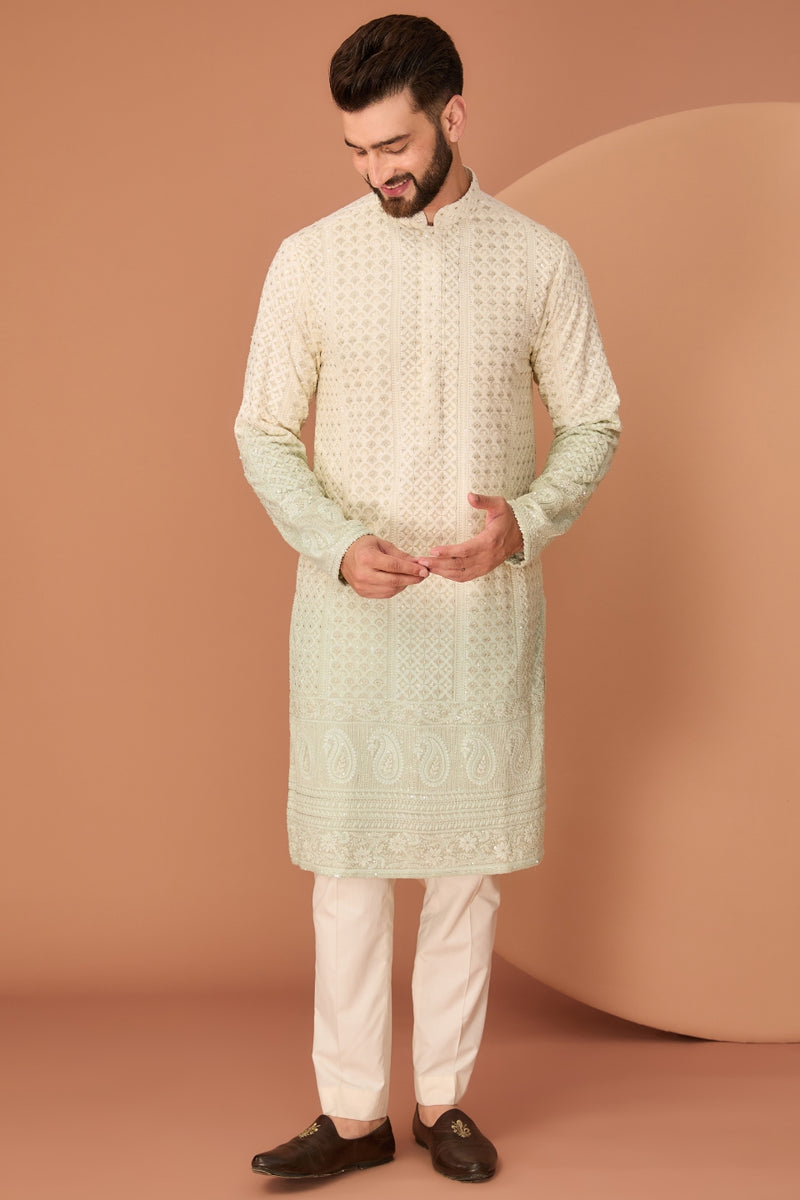 SIGNATURE OMBRE CHIKANKARI KURTA