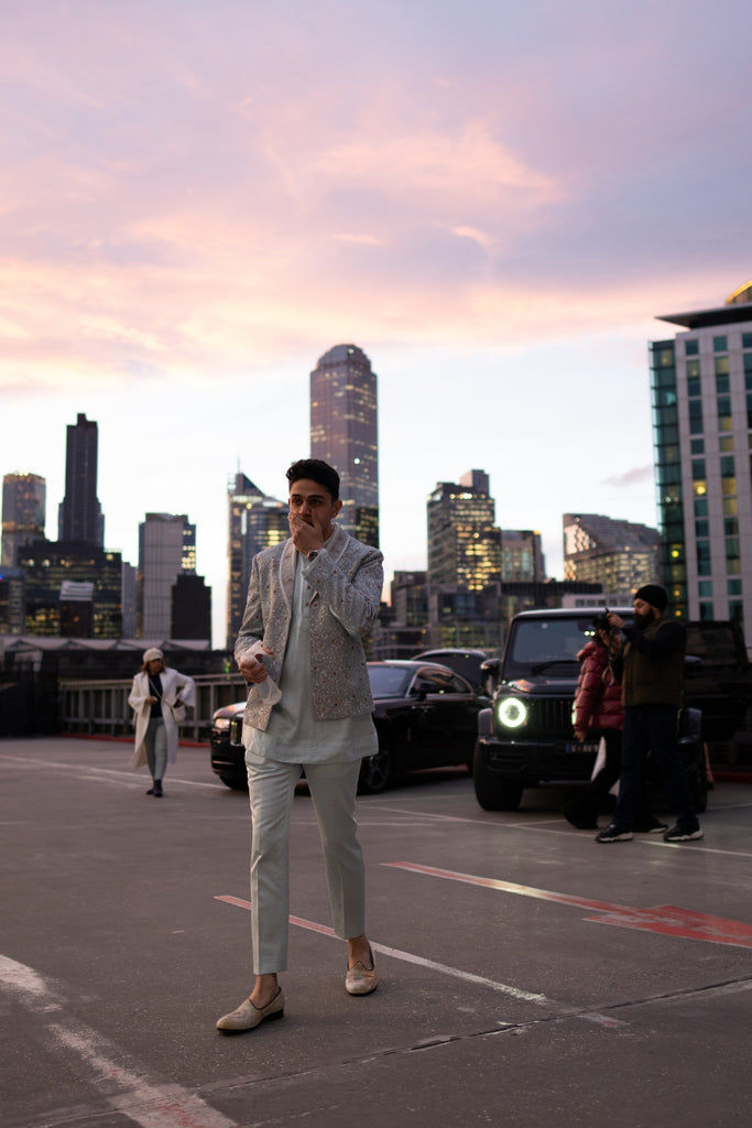 IRIS BLOOM SHORT JACKET SET