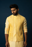 LEMON KURTA & SMOCKED NEHRU SET