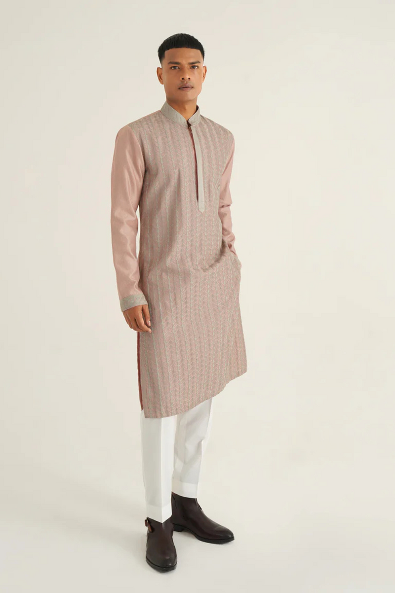 THREAD EMBROIDERED KURTA SET