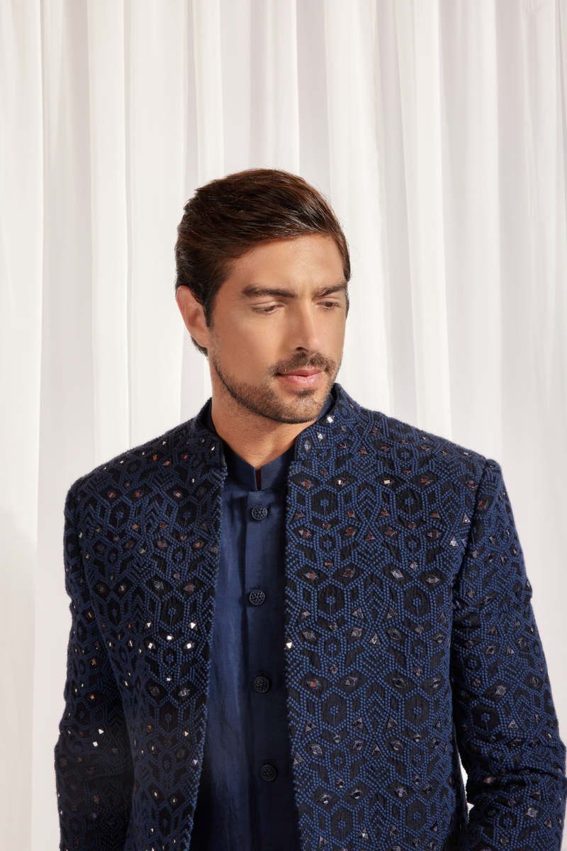 OPEN ACHKAN WITH KURTA, SLIM PANTS