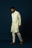TENDER LEAF EMBROIDERED KURTA & JACKET SET
