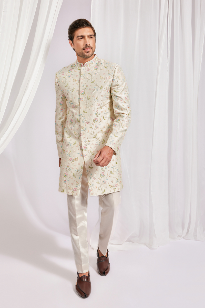 ACHKAN WITH UNDER KURTA AND SLIM PANTS