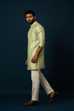 SPRING GREEN PINTUCK KURTA SET