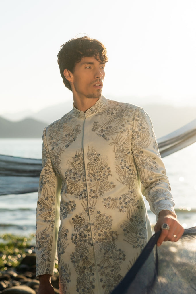 ARCTIC BLOOM BANDHGALA SET