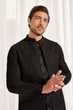 DECONSTRUCTED JACKET SET WITH KURTA AND SLIM PANT