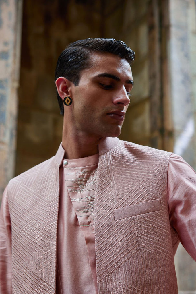 EMBROIDERED FRONT OPEN JAWAHAR JACKET