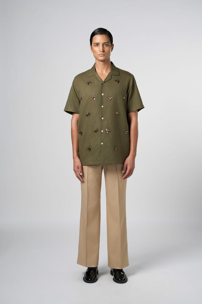 BEAM EMBROIDERED RESORT SHIRT