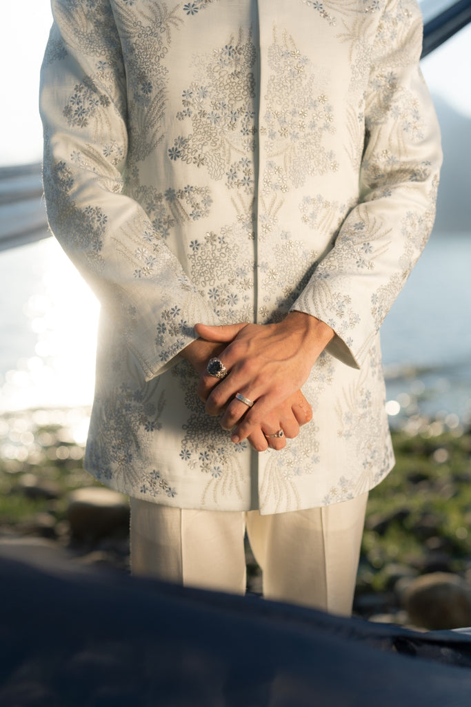 ARCTIC BLOOM BANDHGALA SET