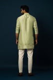 SPRING GREEN PINTUCK KURTA SET