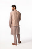 MAUVE EMBROIDERED KURTA WITH MAUVE EMBROIDERED BUNDI