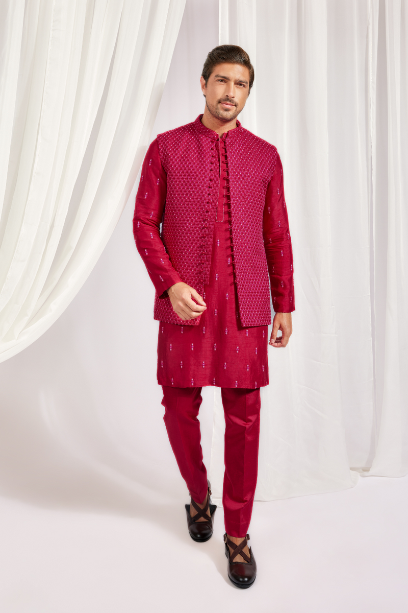 SHORT BANDI SET WITH KURTA AND SLIM PANT