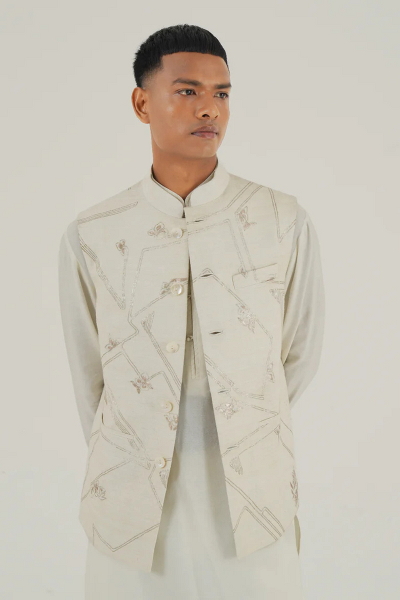 GEOMETRIC EMBROIDERED JAWAHAR JACKET