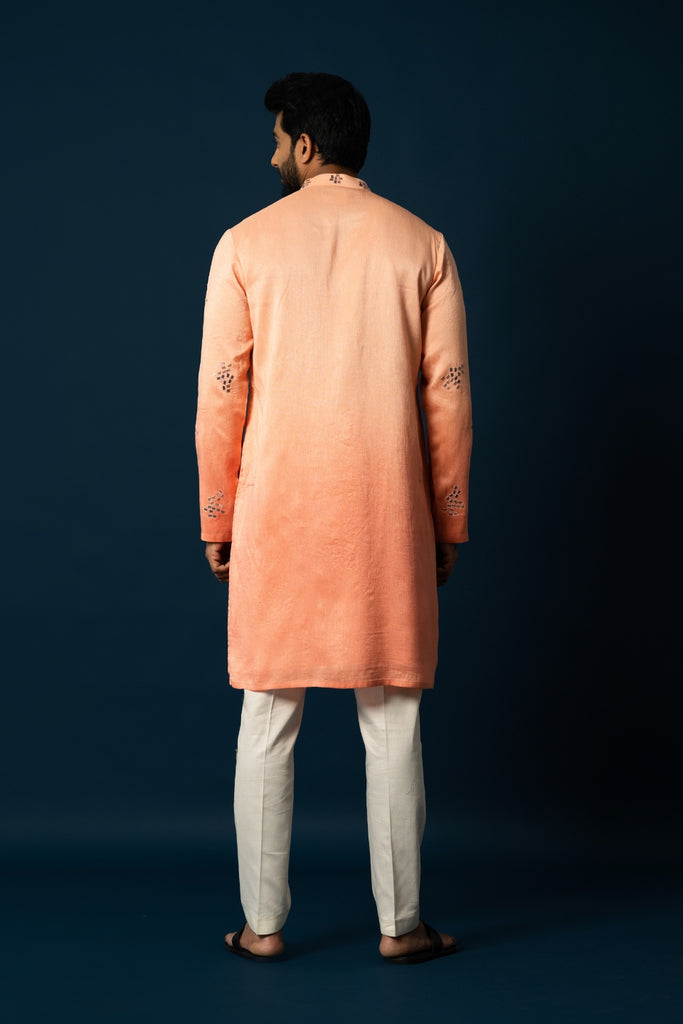 OMBRE CORAL KURTA SET