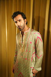 SAGE GREEN BANDHANI KURTA SET
