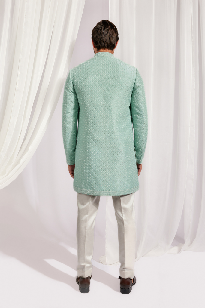 OPEN ACHKAN WITH KURTA, SLIM PANTS