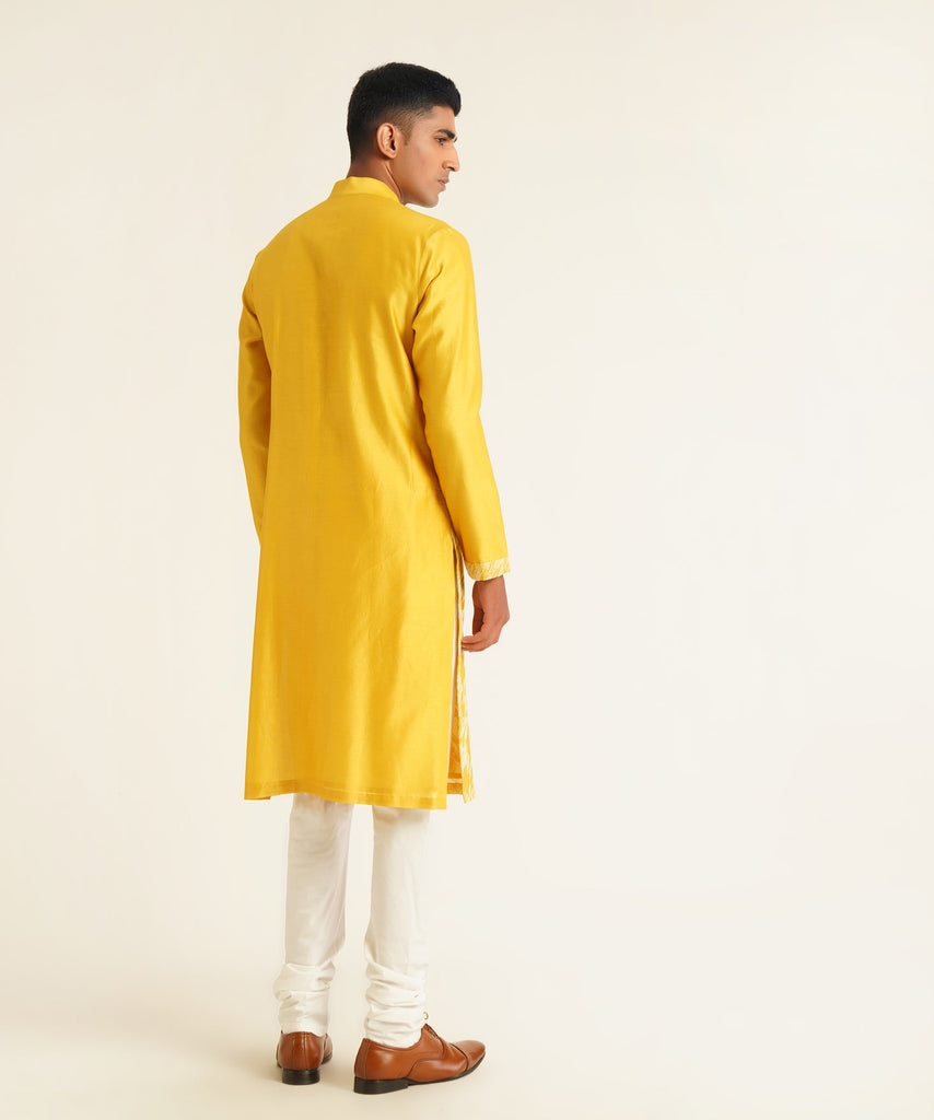 DIAGONAL LINE EMBROIDERED KURTA SET