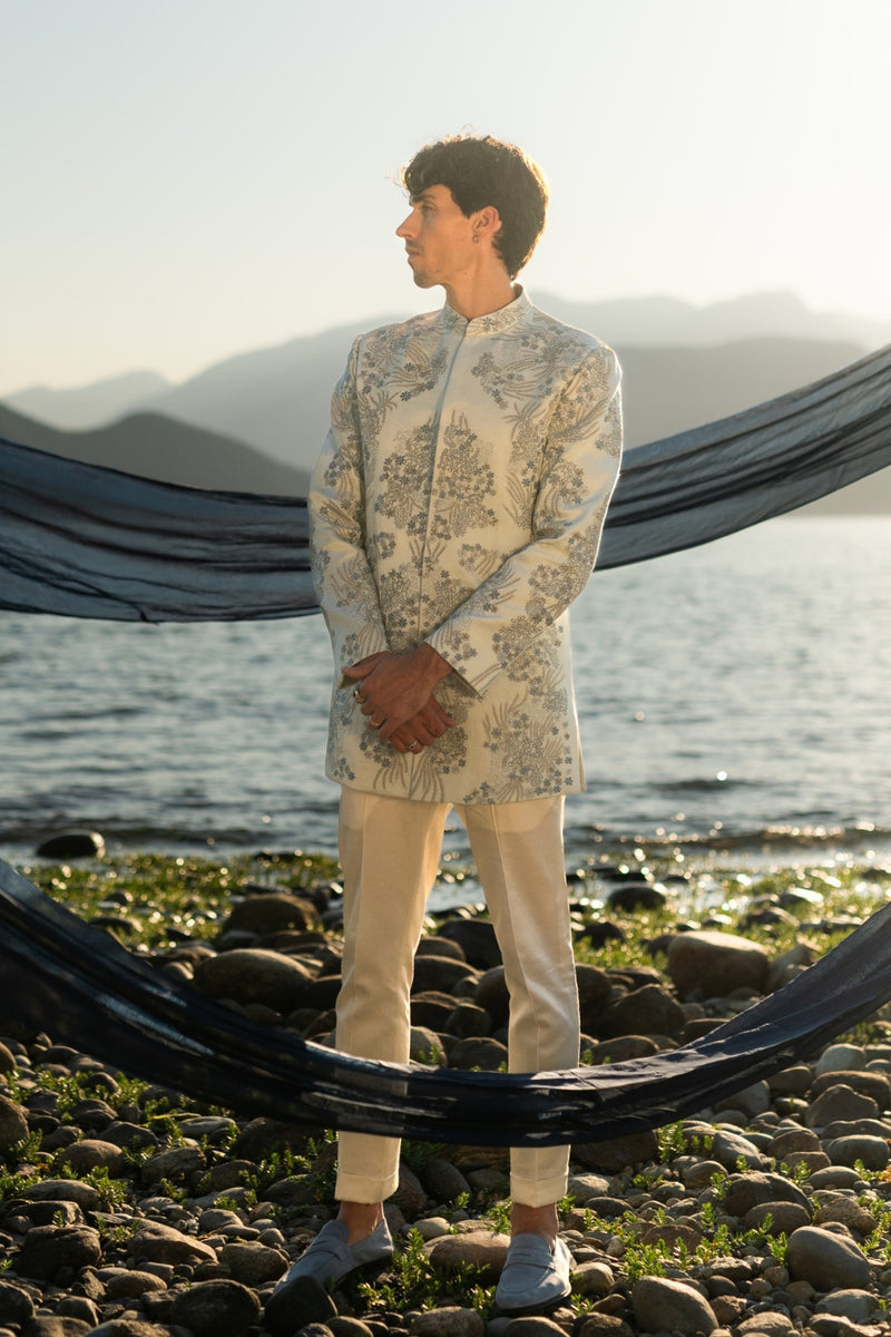 ARCTIC BLOOM BANDHGALA SET