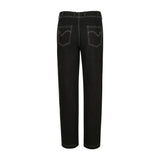 BLACK DENIM TROUSER WITH FRONT PATCH POCKET