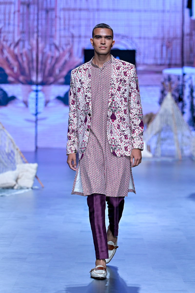 SAFAR MERLOT JAAL BLAZER SET