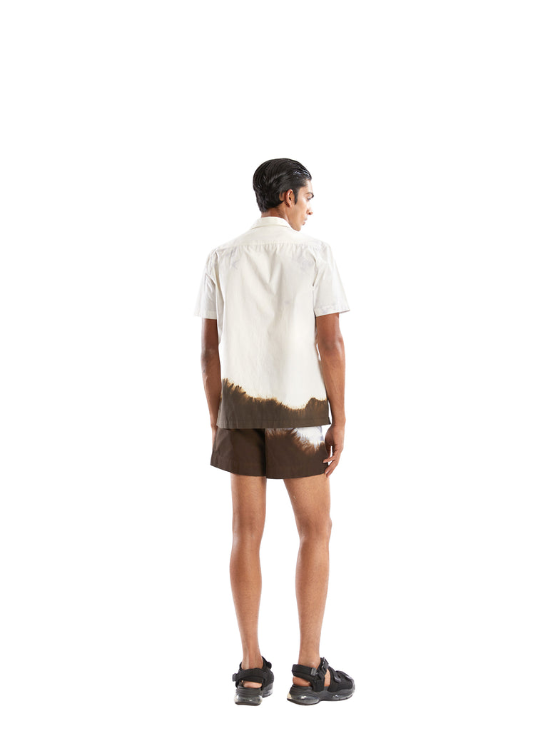 TIE & DYE CAMP COLLAR HALF SLEEVES SHIRT