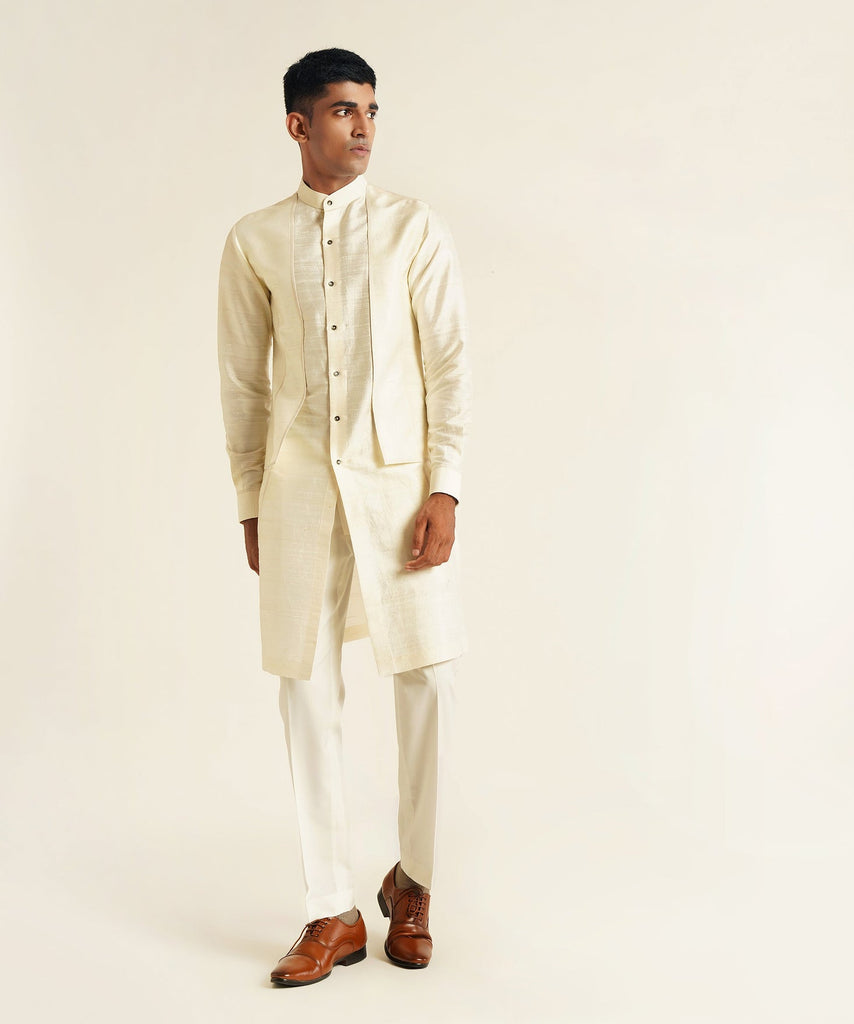 FRONT OPEN DOUBLE PANEL KURTA SET