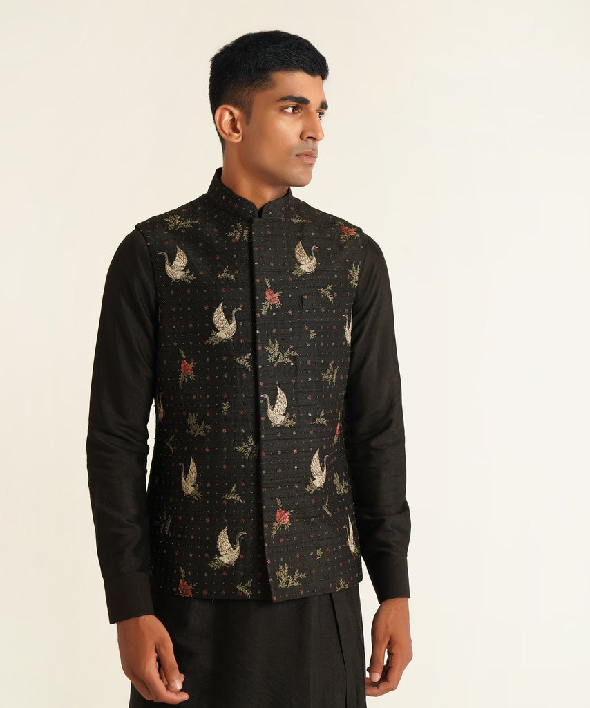 MULTI COLOR EMBROIDERED JAWAHAR JACKET