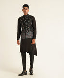 CONTRAST THREAD EMBROIDERY JAWAHAR JACKET BLACK