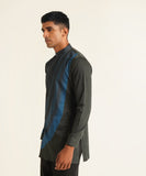 CURVED LINE PRINTED SHORT KURTA