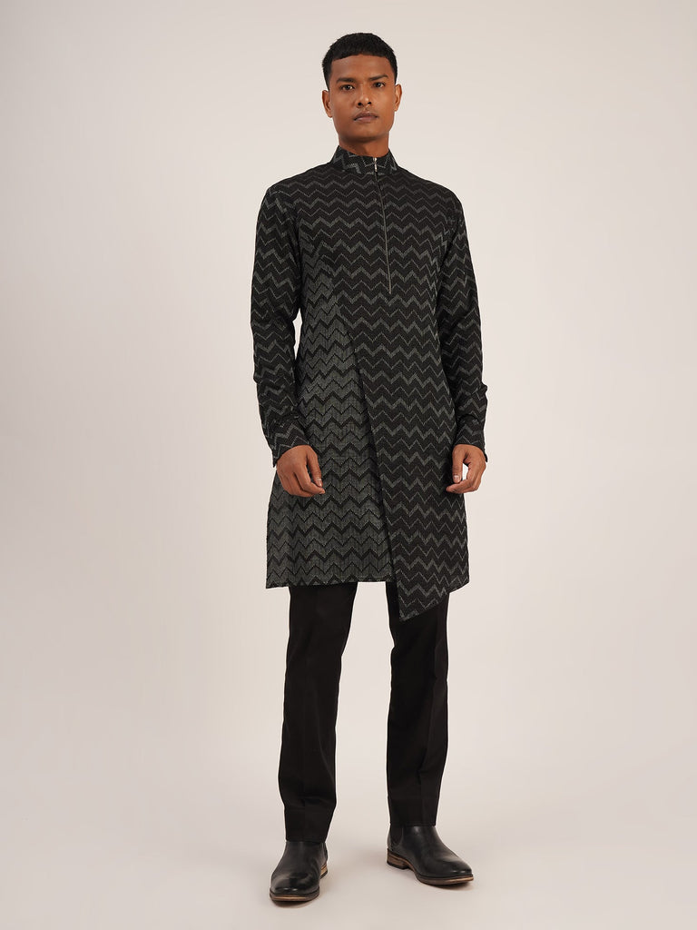 ZIG-ZAG ASYMMETRIC KURTA SET