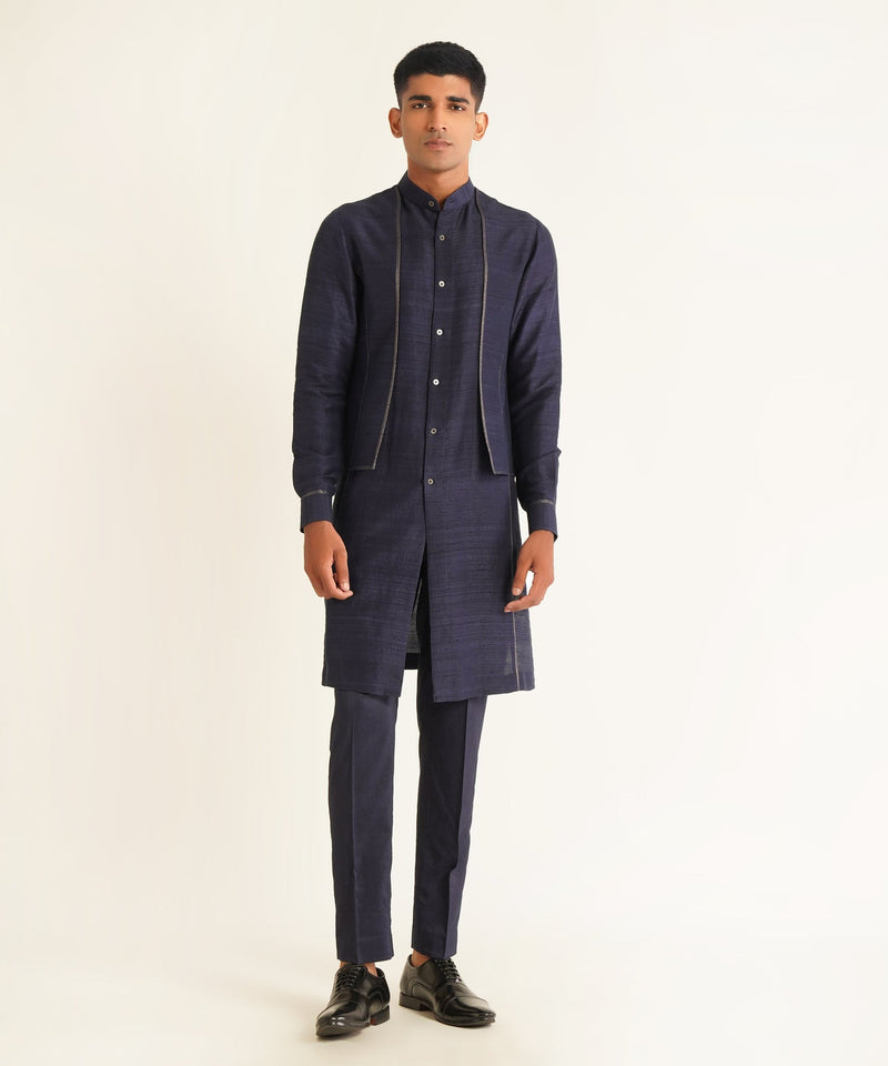 FRONT OPEN DOUBLE PANEL KURTA SET