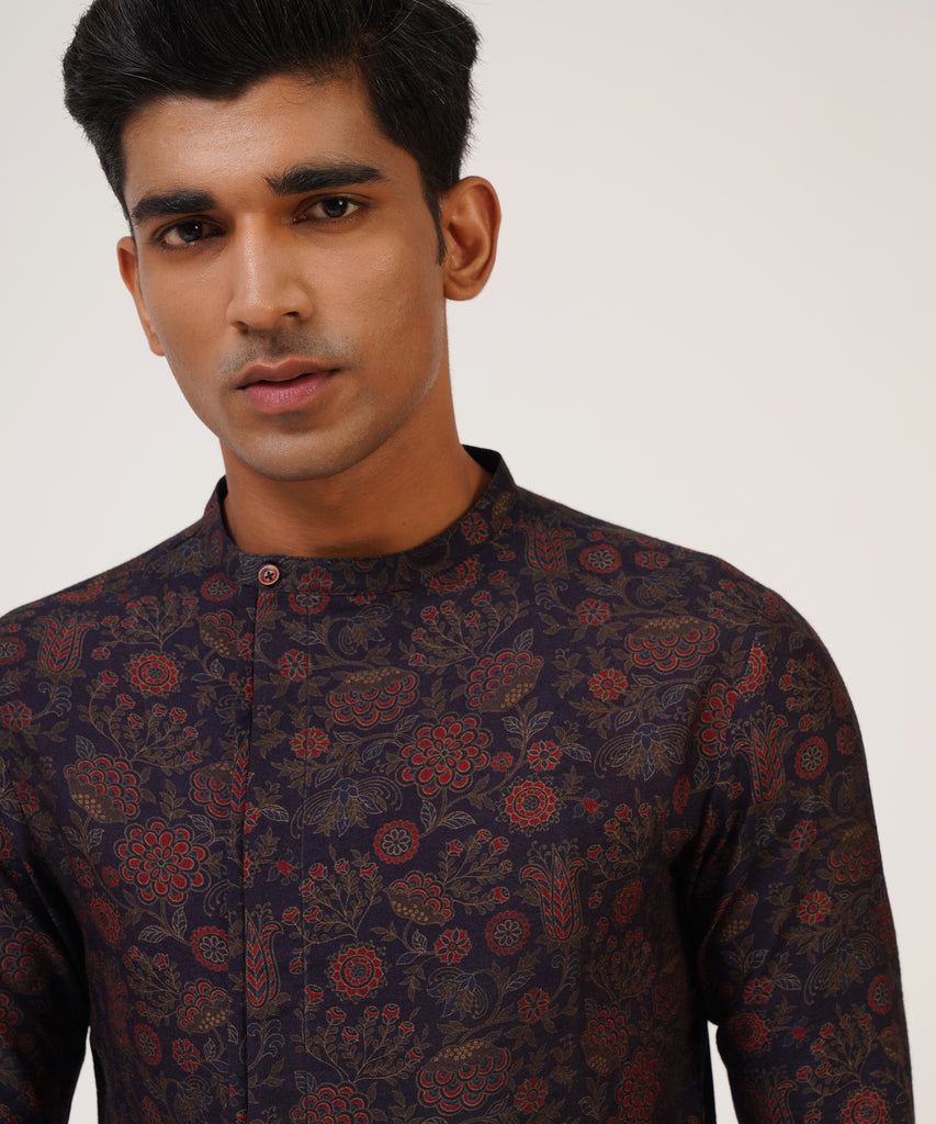 SIDE OPEN PRINTED KURTA