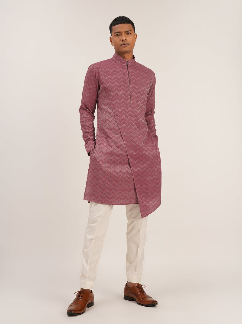 ZIG-ZAG ASYMMETRIC KURTA SET