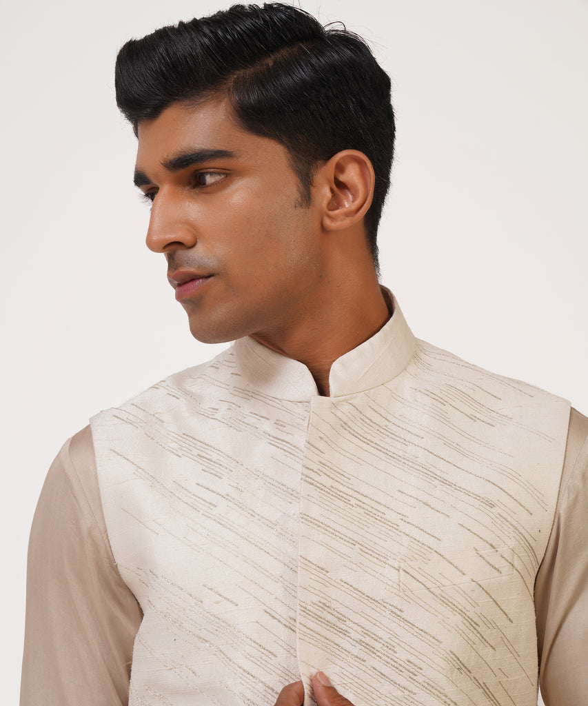 SILK EMBROIDERED JAWAHAR JACKET