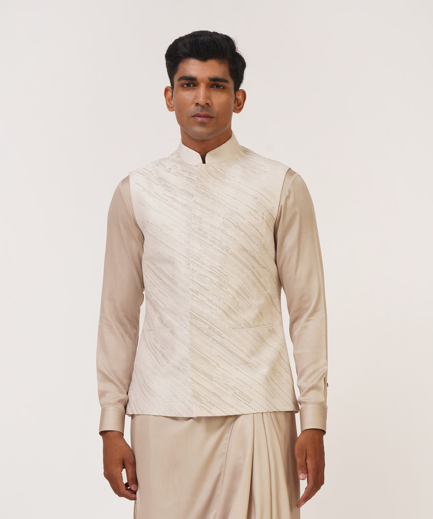 SILK EMBROIDERED JAWAHAR JACKET