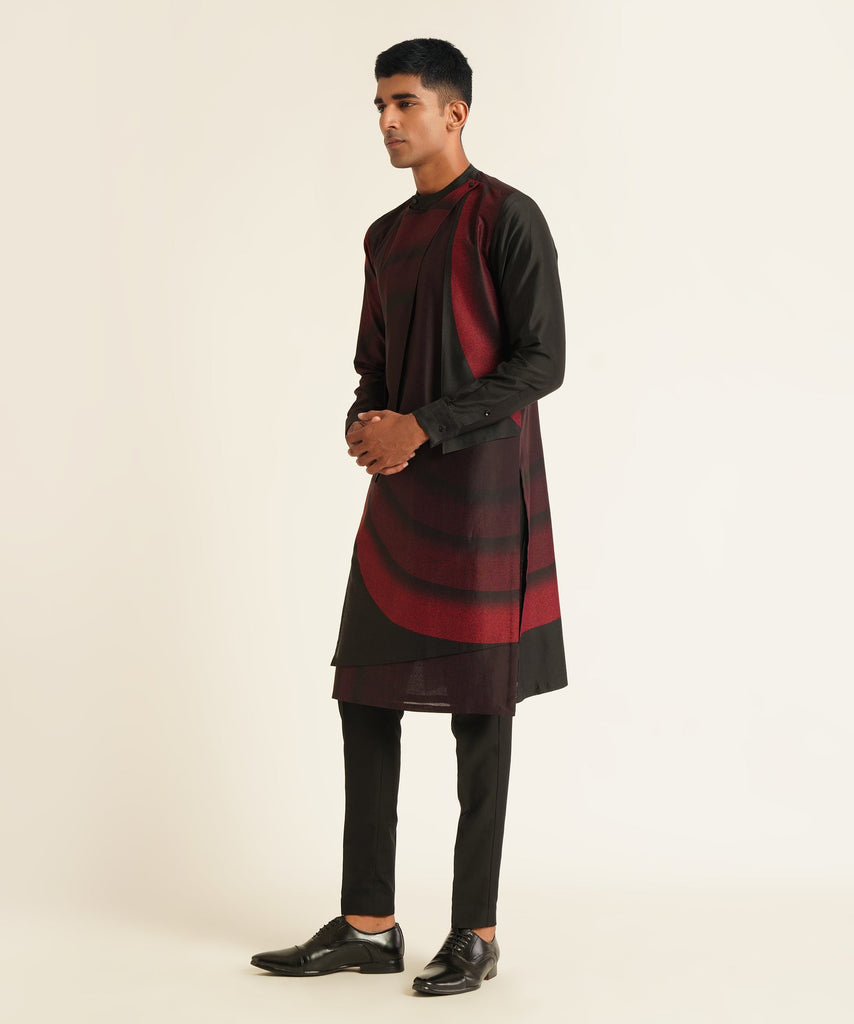 PRINTED HYBRID KURTA SET