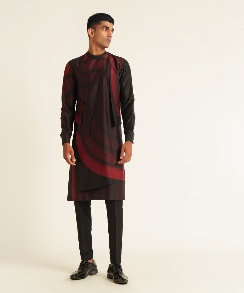 PRINTED HYBRID KURTA SET