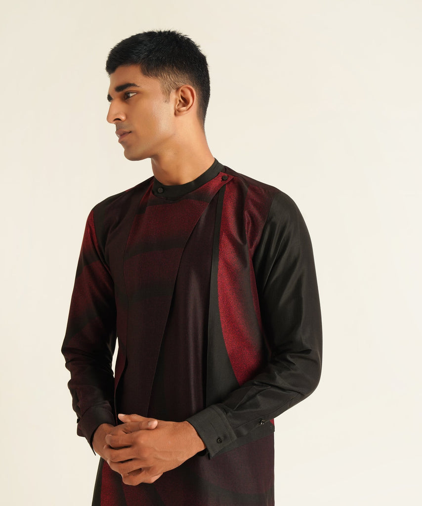 PRINTED HYBRID KURTA SET