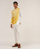 CURVED LINE PRINTED SHORT KURTA