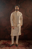 OFFWHITE ZARDOSI JACKET WITH KURTA SET