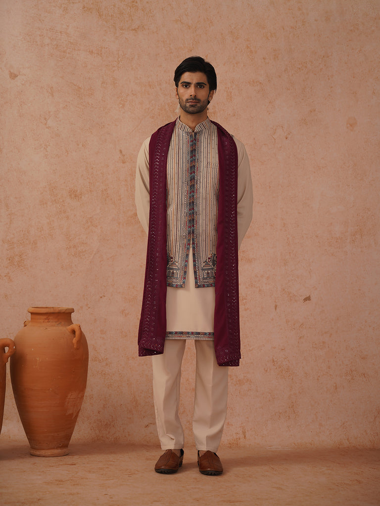 RIAN JACKET KURTA SET