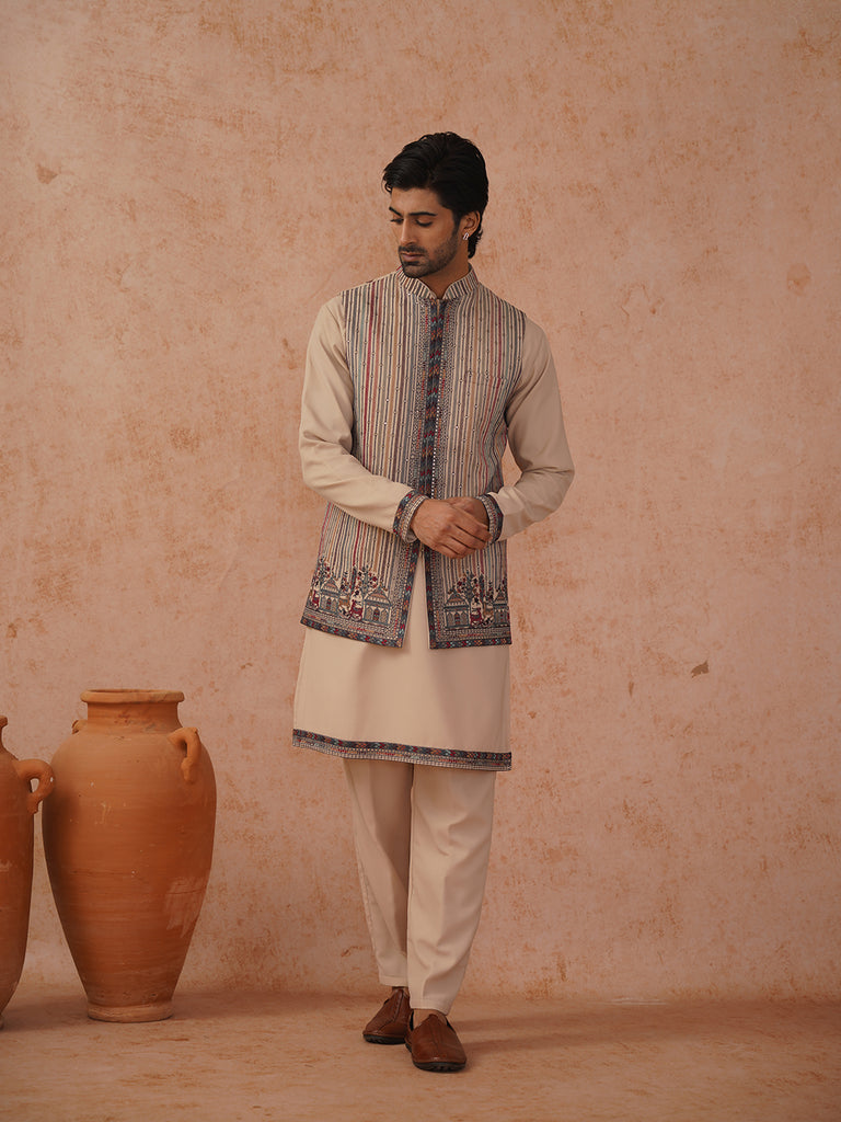 RIAN JACKET KURTA SET