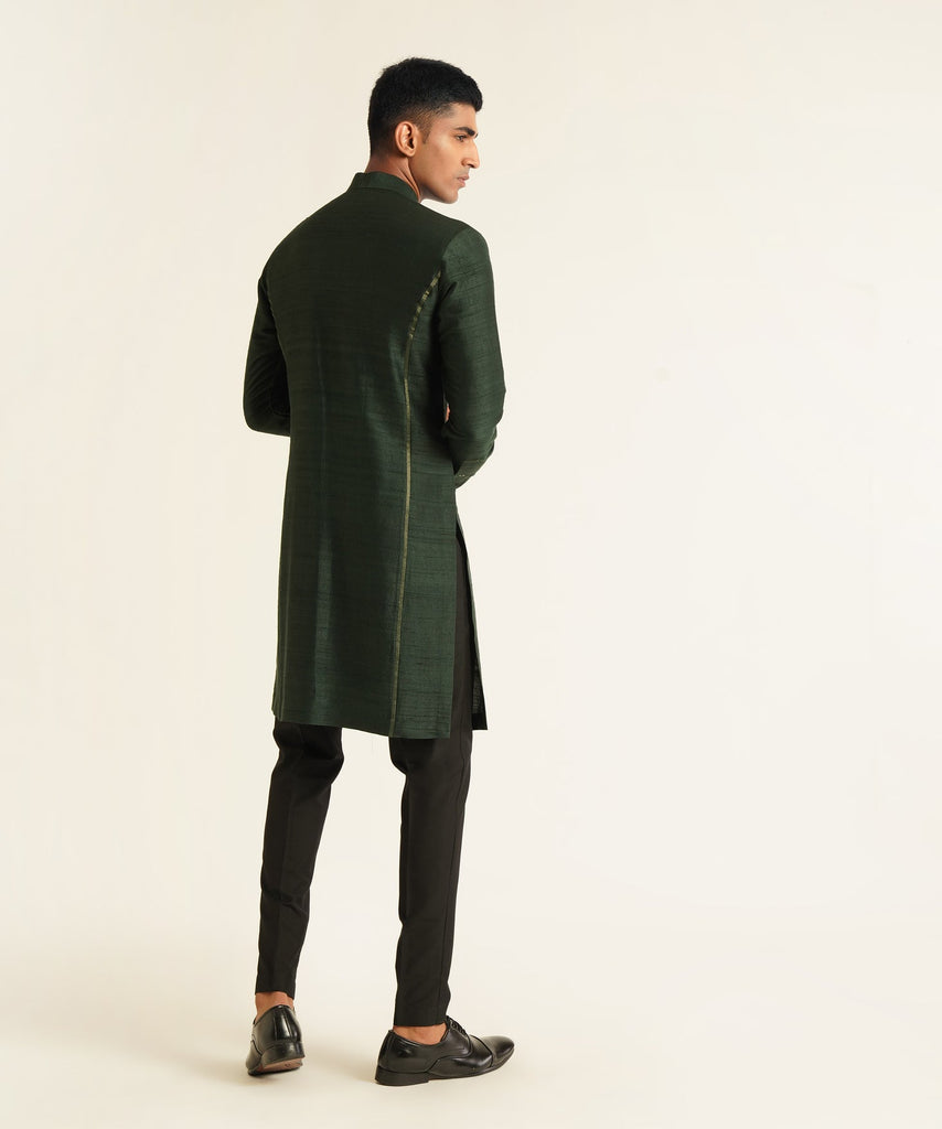 FRONT OPEN DOUBLE PANEL KURTA SET