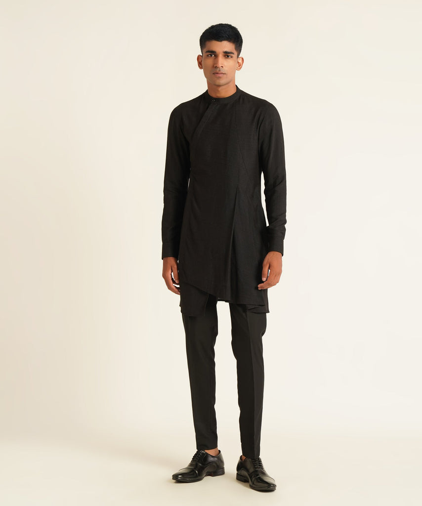 CONCEALED PLACKET DRAPE KURTA