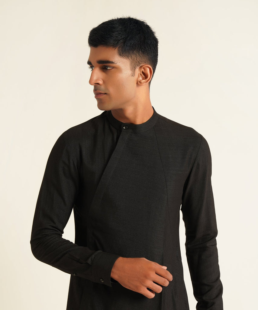 CONCEALED PLACKET DRAPE KURTA