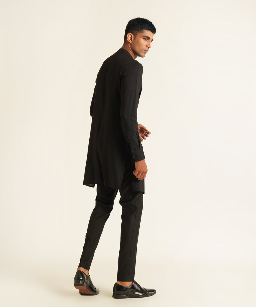 CONCEALED PLACKET DRAPE KURTA