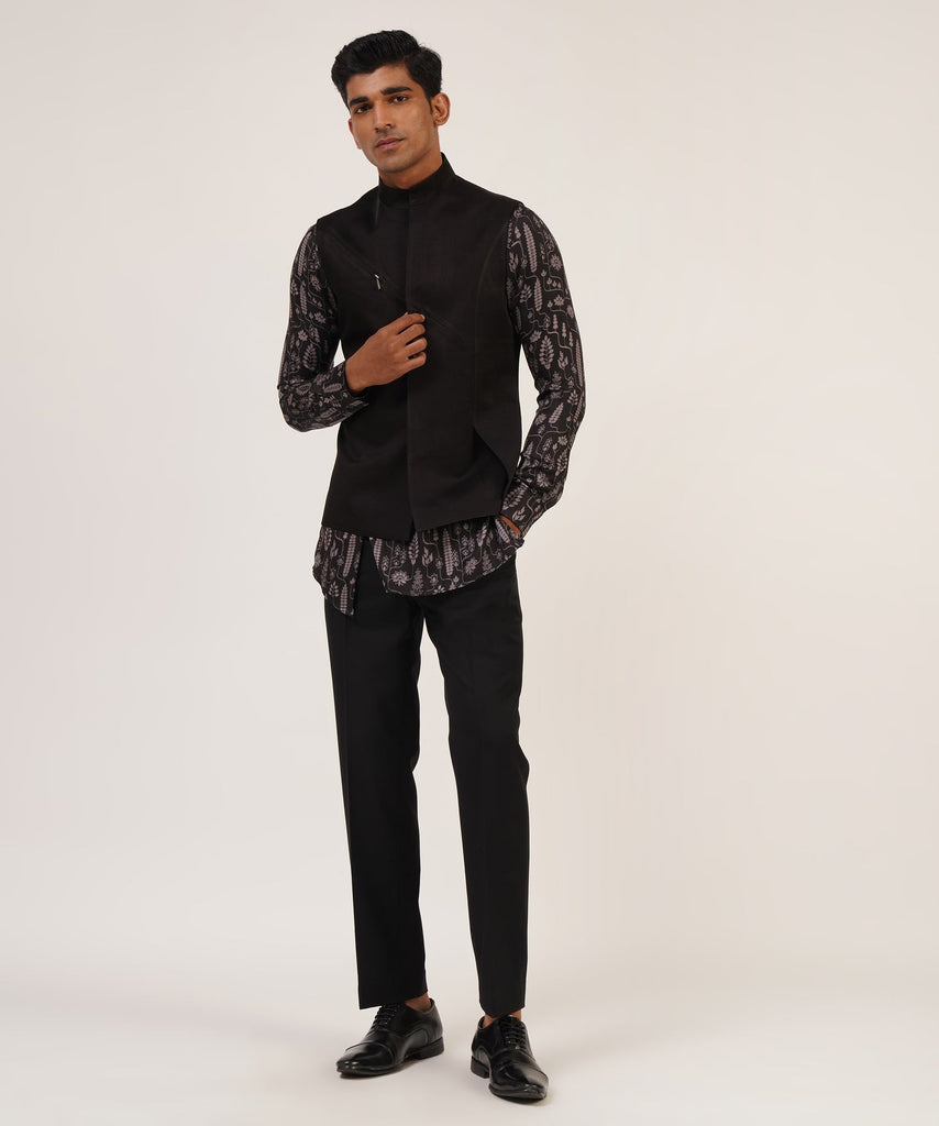 ZIPPER JAWAHAR JACKET SET