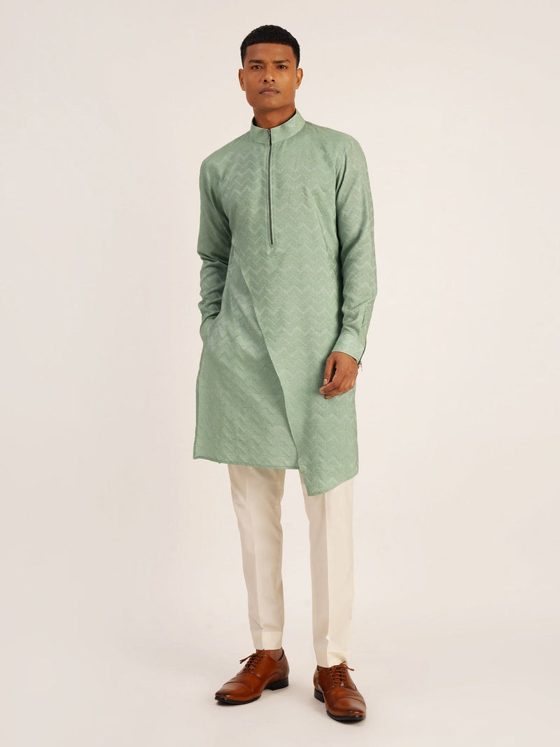 ZIG-ZAG ASYMMETRIC KURTA SET
