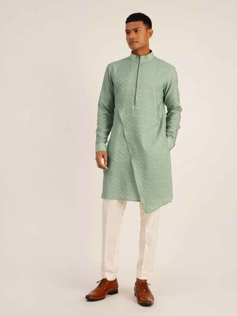 ZIG-ZAG ASYMMETRIC KURTA SET